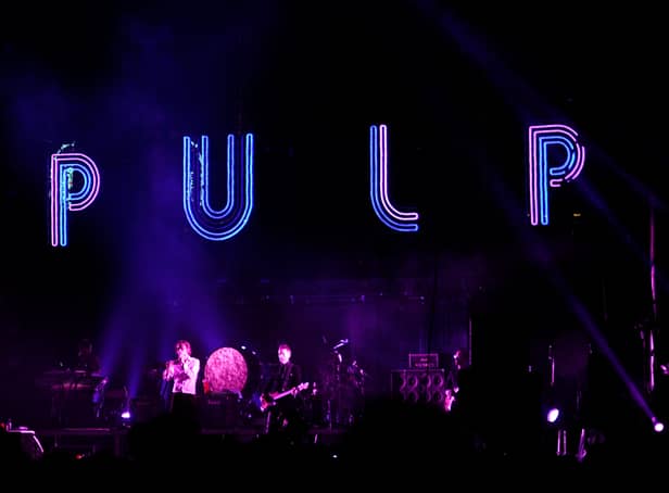 <p>Pulp performing live at Coachella 2012</p>