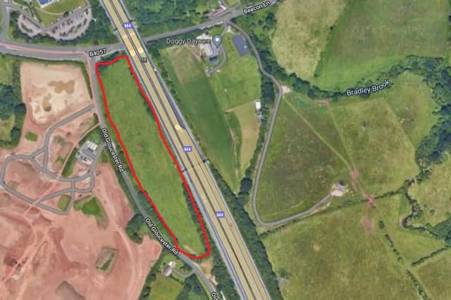 The 30 homes would be built on a parcel of green land next to the M4