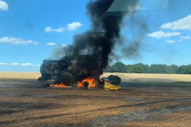 It took six fire crews to put out this fire in South Gloucestershire on Monday.