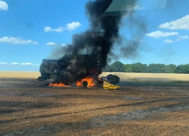 It took six fire crews to put out this fire in South Gloucestershire on Monday.
