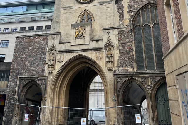 St John’s Church on Broad Street has been closed and its archway sealed off after its spire was found to be unstable by conservationists.