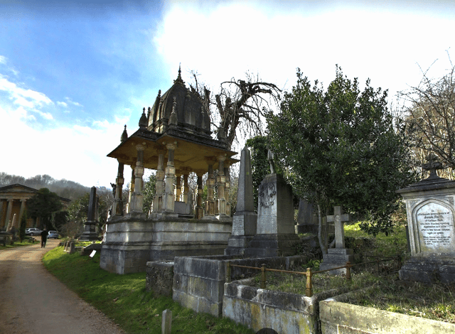 Chhatri of Raja Ram Mohan Roy at Arnos Vale Cemetery.