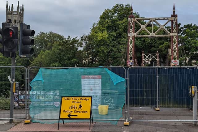 Gaol Ferry Bridge has now closed for major repairs