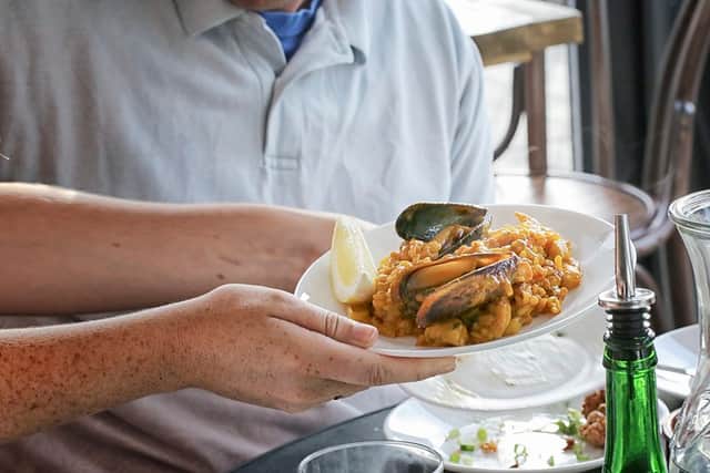 Spanish seafood restaurant is a specialty at Gambas in Wapping Wharf