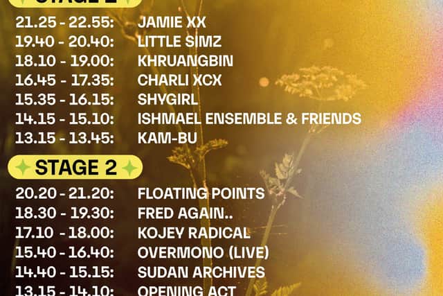 Forwards Festival set-times for Saturday include Jamie XX and Fred Again...