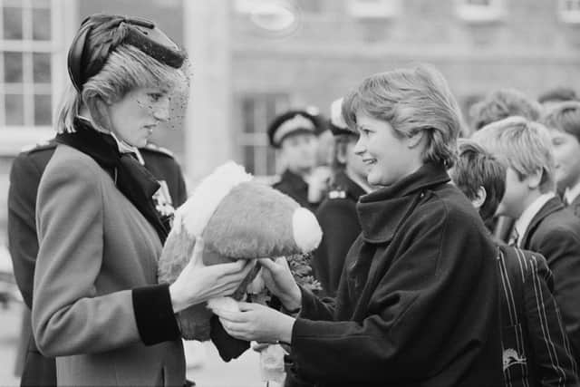 Diana, Princess of Wales, visits Colston’s School in Bristol, on November 19, 1983