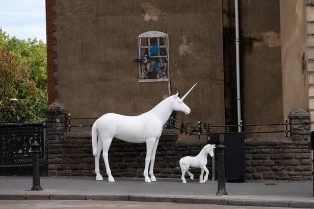 The unicorn statues will be located at various locations around the city next year