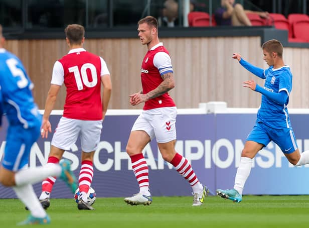 <p> Adam Low has stood out for the U21s side of late. Here he is against Birmingham City U21 on August 30. (Credit: Rogan/Fever Pitch)</p>