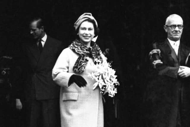 The Queen during a visit to Bristol in 1958.