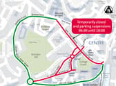 Road closures and diversions will be in place tomorrow