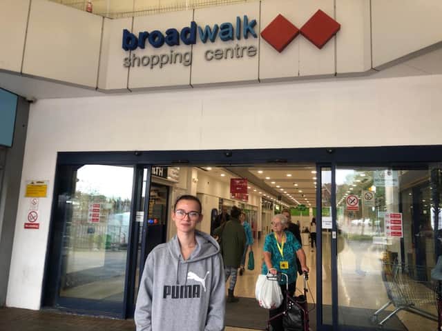 Shopper Zoe Kinloch also works at Broadwalk Shopping Centre