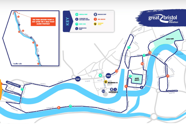 A map of the event’s gruelling half marathon route.