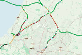 Slow traffic on the M5 and M32 this evening