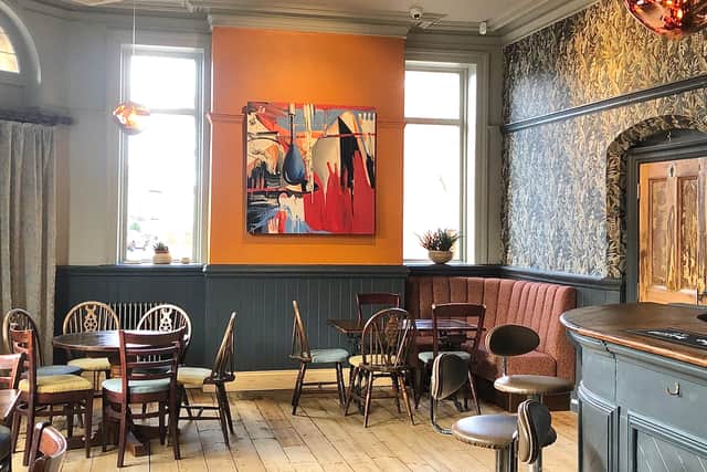 Contemporary art mixes with traditional Victorian features at the pub