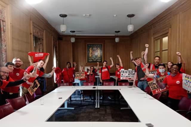 Acorn campaigners stormed Bristol’s City Hall in August
