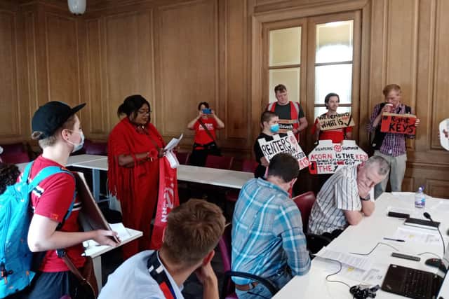Acorn staged a protest about renting properties in Bristol at City Hall