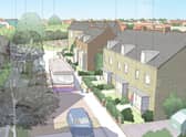 An artist’s impression of how some of the 595 homes could look at Butt Lane Park Farm in Thornbury