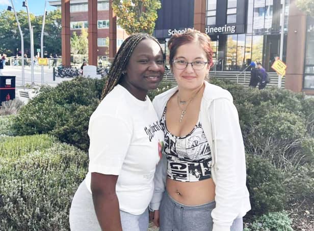 <p>Dami Areola and Jennifer Reina Sniezek study at UWE in Bristol - but live in Newport an hour away</p>