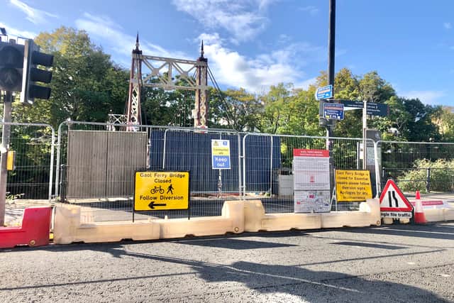Gaol Ferry Bridge closed in August for essential repairs which will continue well into 2023