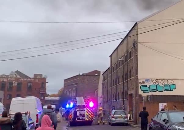 Fire crews respond to the blaze at The Old Malthouse (Credit: @chopsybristol)