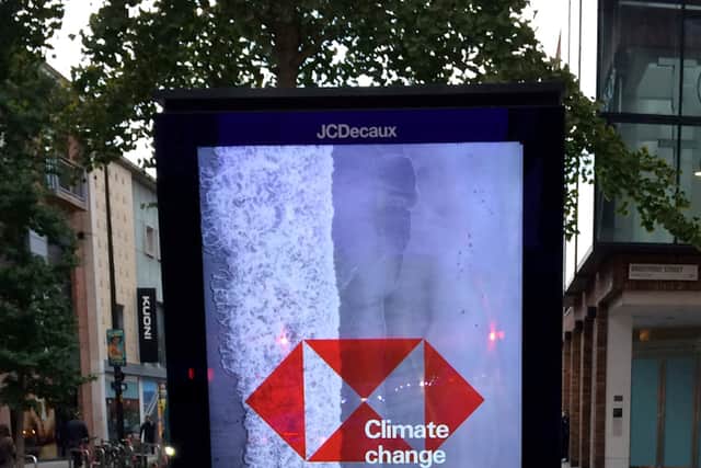 The ads appeared in London and Bristol in October last year.