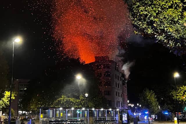 Nathan Pumpkin took this image of the ‘aggressive building fire’ at the Grosvenor Hotel
