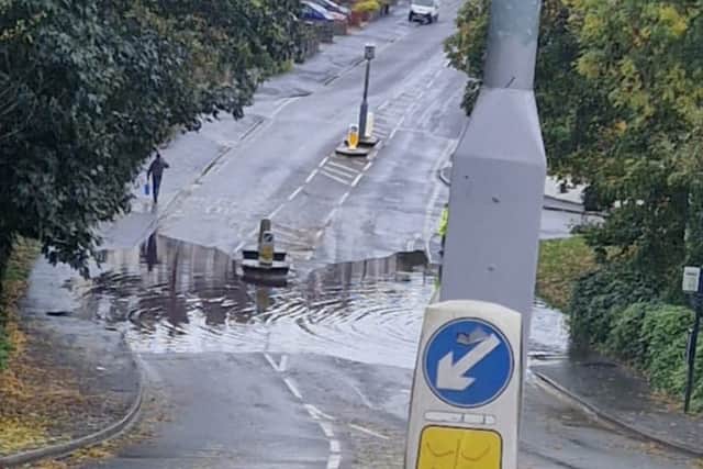 Flooding at the bottom of Allison Road in Brislington (Credit: Wendy Edgeworth)
