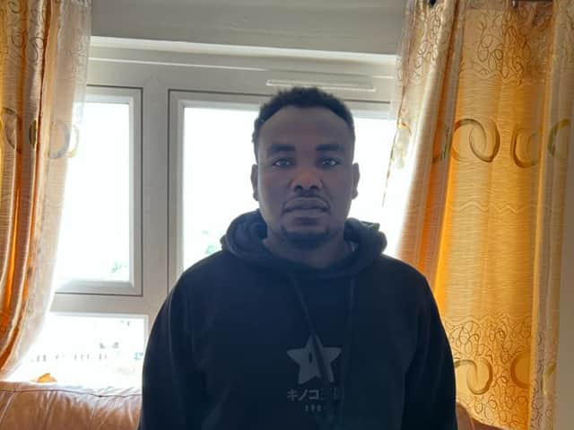 <p>Sadiq Omar and his wife say they feel like prisoners in their own home since a fire broke out at Twinnell House in September.</p>