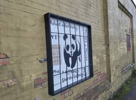 Is it a Banksy? This piece of artwork has appeared on Douglas Road in Kingswood