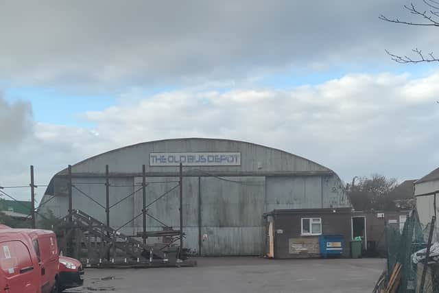 The Old Bus Depot in Kingswood, where a fire happened on Saturday night