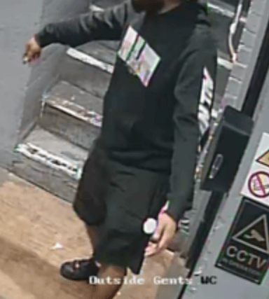A CCTV image of the man police would like to speak to