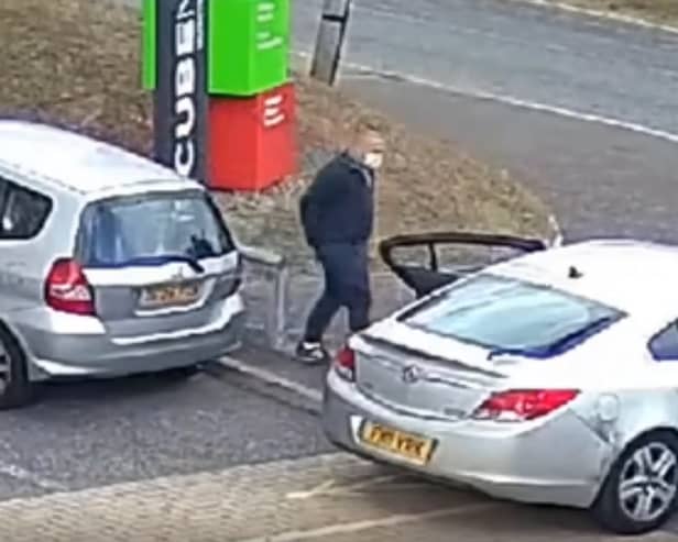 Police want to speak to two masked men pictured in the CCTV