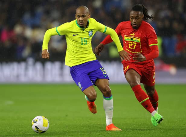 <p>Antoine Semenyo up against Liverpool’s Fabinho. (Photo by Dean Mouhtaropoulos/Getty Images)</p>