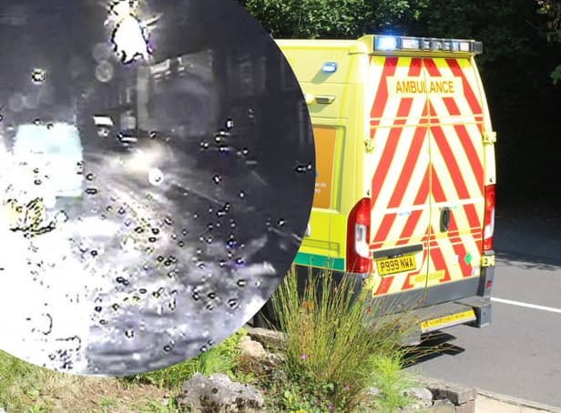 <p>A firework was thrown at the bonnet of a South Western Ambulance Service vehicle</p>