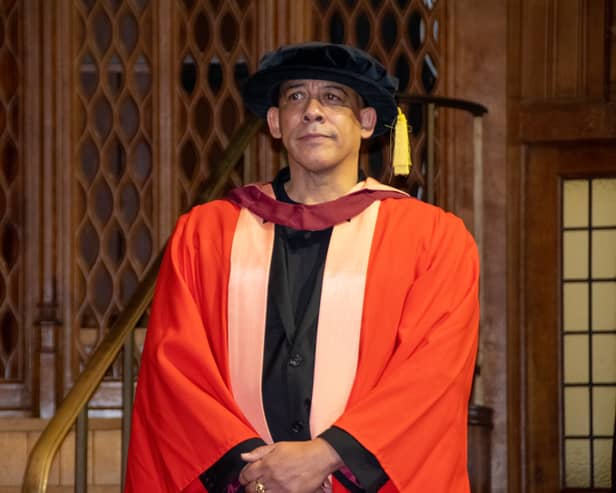Lawrence Hoo during his University of Bristol honorary degree ceremony 