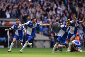 Tom Lockyer won promotion at Wembley Stadium with Bristol Rovers. (Photo by Jamie McDonald/Getty Images)