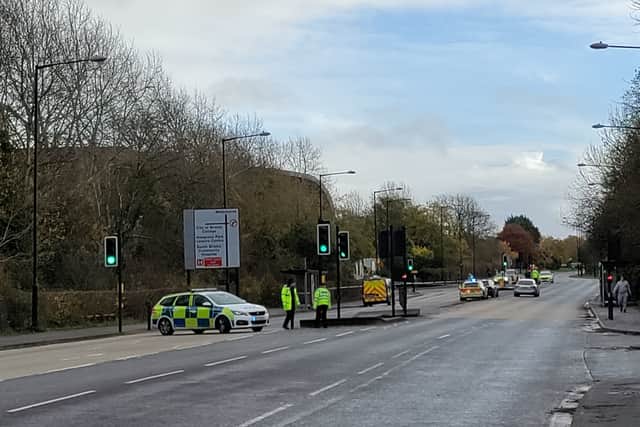 A female cyclist died at the scene in Whitchurch Lane in Hengrove, Avon and Somerset Police have said