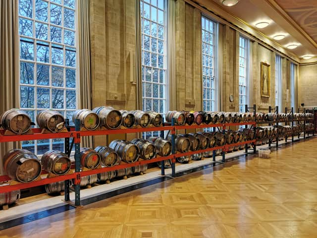 Some of the 85 ales on offer at the Bristol Beer Festival at City Hall