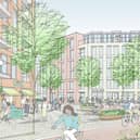 Artist impression on how the mix-use neighbourhood in Whitehouse Street could look like