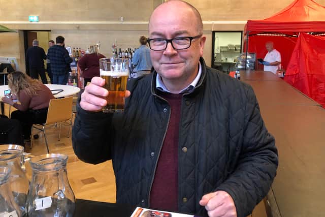 Bristol World’s Mark Taylor raises a glass at the 2022 Bristol Beer Festival at City Hall