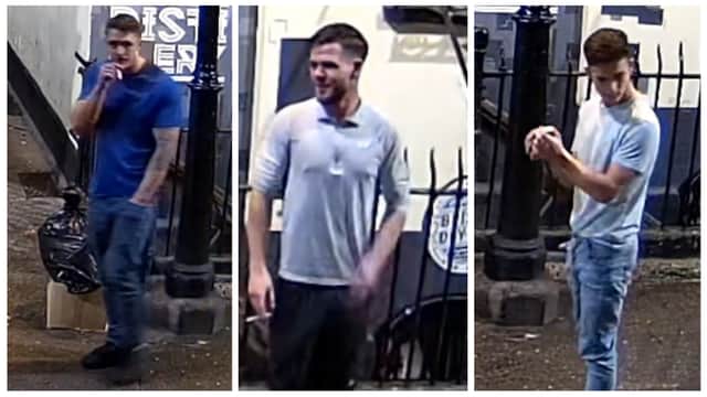 <p>Avon and Somerset Police hope to speak with these men after three assaults were  reported to have taken place in the city centre.</p>