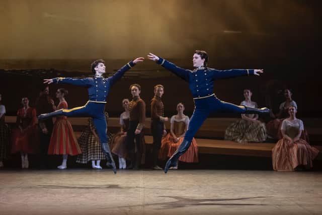 Fernando Carratalá Coloma and Aitor Arrieta in Tamara Rojo’s Raymonda by English National Ballet  (photo: Johan Persson)