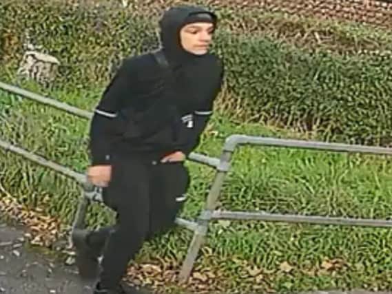 Police have issued CCTV to identify this man after a pyro device was pushed through a letterbox causing a fire in a Bristol home.