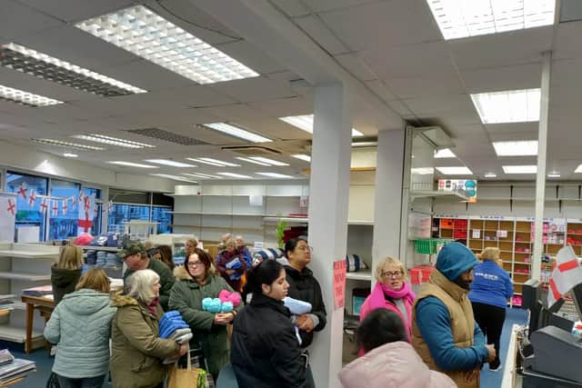Shoppers queue at Shaws, which has been a Kingswood landmark for nearly 50 years