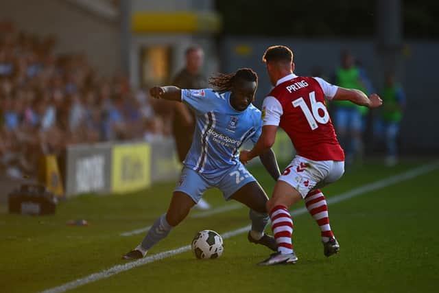 Pring in action against Coventry City in August 