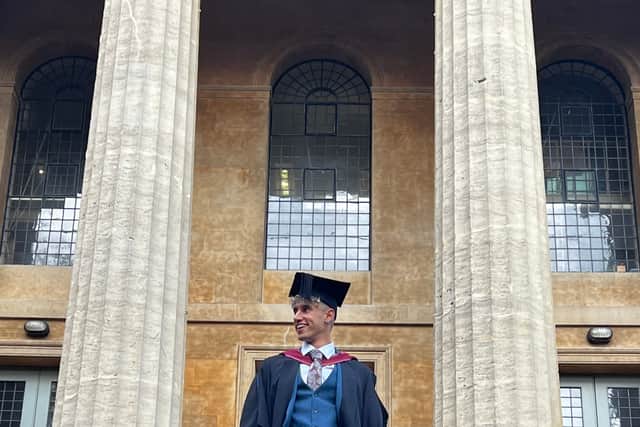 Humz at his University of Bristol graduation