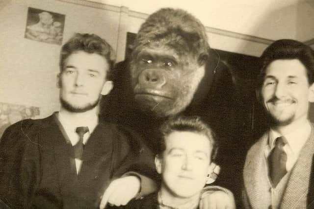 Alfred the Gorilla with students