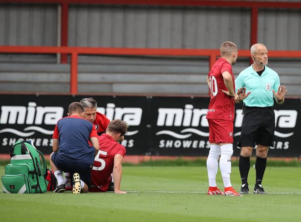 <p>Charlie Raglan is absent for Cheltenham Town through suspension. (Photo by Pete Norton/Getty Images)</p>