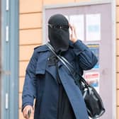Xahra Saleem leaves Bristol Magistrates Court after facing two charges of fraud