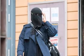 Xahra Saleem leaves Bristol Magistrates Court after facing two charges of fraud